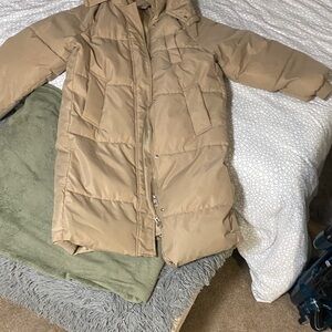 Women's Tan Puffer Jacket